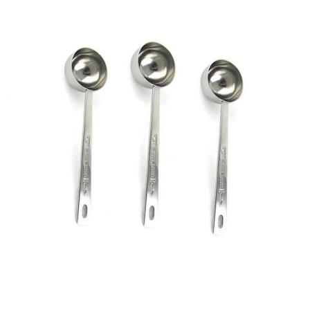 3 stk. måleskeer sæt, premium rustfrit stål metalskeer sæt, spiseske og teske, kompatibel med præcis måling flydende eller tør ingrediens