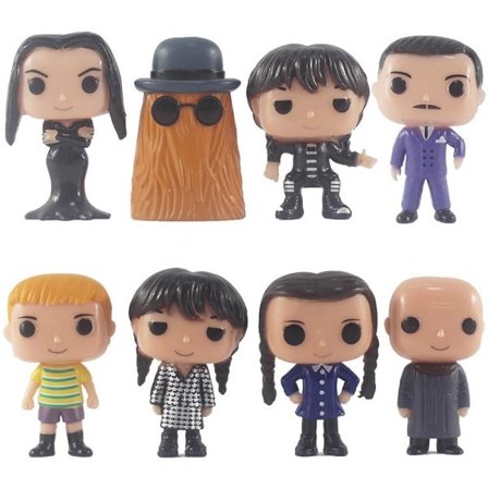 8-pack Familjen Addams Onsdag Gjorde Dockset 8 st