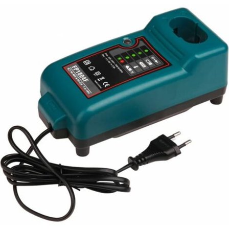 Laddare för Ni-CD & Ni-MH Batterier för Makita Laddare DC18RA, DC18SE, DC1414 Batteri 7.2V-18V Ersättningsbatteri för Elverktyg