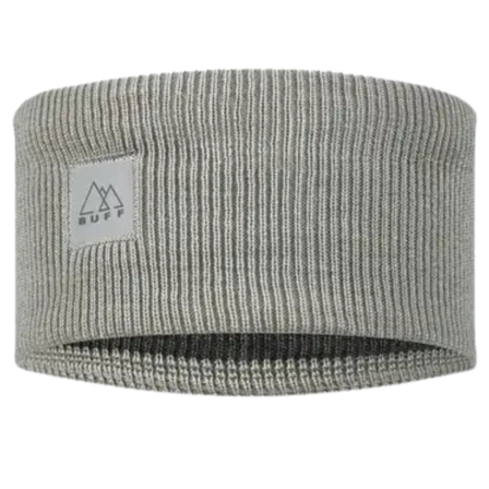 Buff Headband Crossknit Solid Light Grey