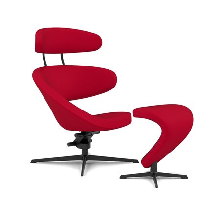 Varier Furniture Peel - Red Polyester - Black base