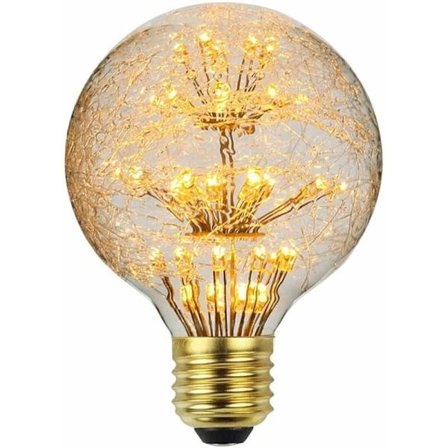 LED-lampe Vintage Glødepære RGB Fyrverkeri Edisonpære 3W 220/240V E27 Dekorativ Lampe (G80) [Energiklasse G]