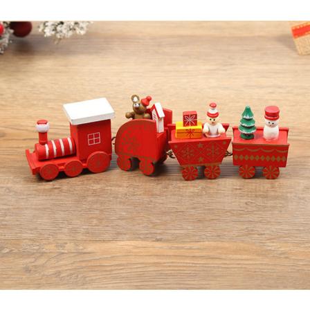 Mikro miniatyr möbler Små småskaliga leksaksdockor Hus DIY Decora Mini färgglada tecknade tåg Type D