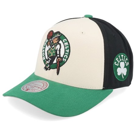 Mitchell & Ness - NBA White adjustable Lippis - Boston Celtics Brushed Off Pro White/Green/Black Adjustable @ Hatstore