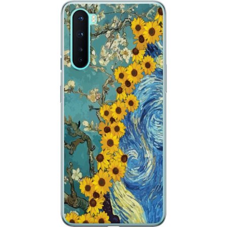 Kompatibelt Mobildeksel til OnePlus OnePlus Nord Van Gogh solsikke plakat Starry Night kunst inspirert blomster kunstnerisk maleri retro kunst design