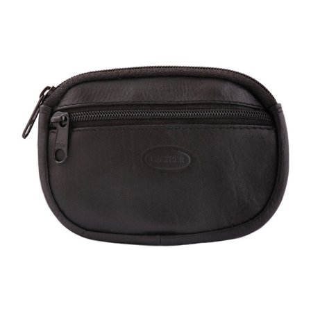 Rund myntbörs läder