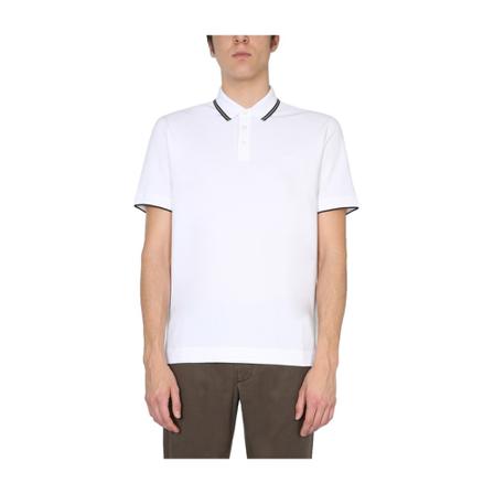Z Zegna, Polo With Logo Wit, Heren, Maat:S