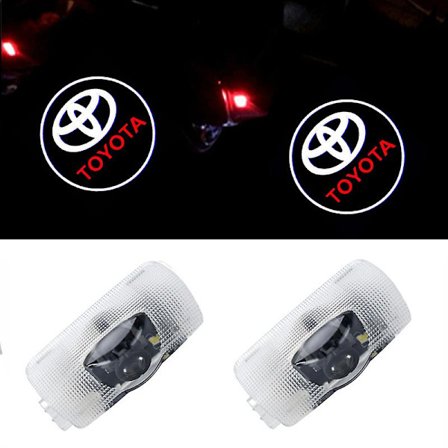2 kpl soveltuu Toyota tervetuloa valoon Camry Hanlanda Prado Prius Sena ovien projektio tunnelmavaloon