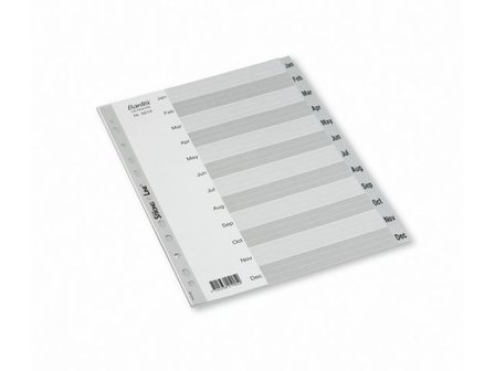 Bantex Register A4 PP Jan-dec - Lyreco - Kontorsmaterial - Pärmar och register - Servoregister