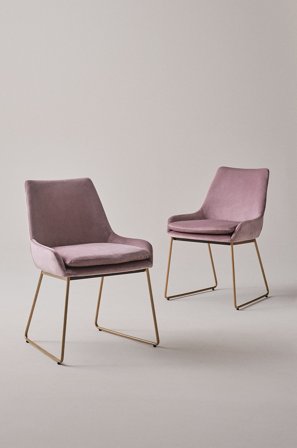 Jotex - Stol 2-pk Lys lyngrosa - MINOU - Kjøp Spisestoler & kjøkkenstoler hos Jotex