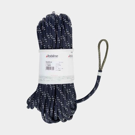 Halyard with naked eye splice Robline Globe 5000 MK3, Dyneema SK38 core, 24-plaited polyester cover, blue, 35 metres x Ø10 mm