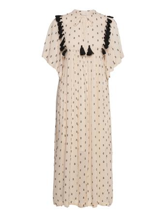 Nillon Knælang Kjole Beige Masai