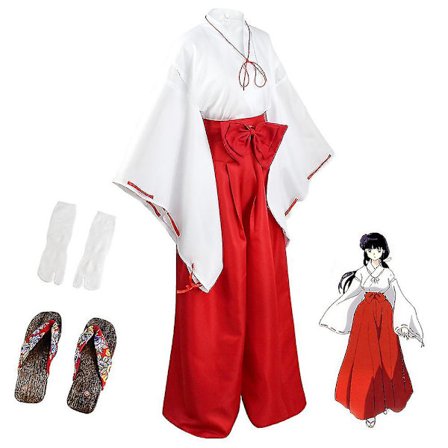 Inuyasha Rustom Cos Dräkt Häxadräkt Japansk Kimono Kvinnlig Kläder Sekundär Anime Kläder i antik stil Anime Kläder
