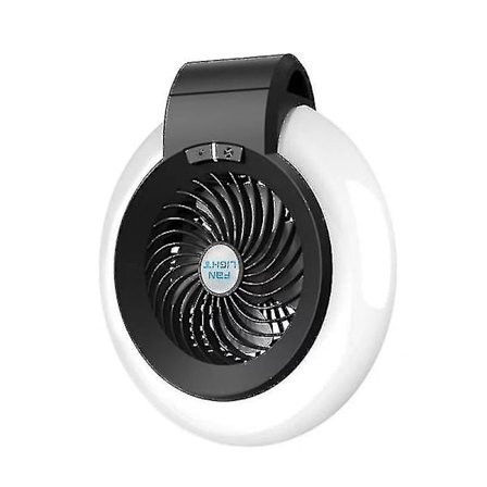 Campingfläkt för Tält, Tältfläkt med Ljus, Fläkt med Hängkrok, Bärbar LED Campinglampa med Takfläkt, USB-fläkt för Camping, Fiske, Vandring