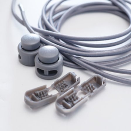 Elastiske skolisser 1 par for voksne/barn, trenger ikke å knyte elastiske låseskolisser (grå)