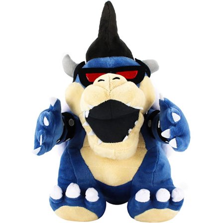 Super Mario Bowser Koopa gosedjur, Mario stuffed 12" blå