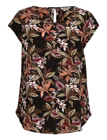 Onlnova Lux S/S Top Aop Wvn 7 T-shirts & Tops Short-sleeved Svart ONLY