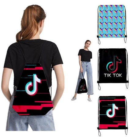 Tik-Tok GYMSACK Gympapåsar RYGGSÄCK Sportväska ryggsäck