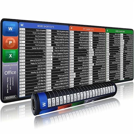 Kontor Snarvei Musematte Ekstra Stor Tastatur Hurtigtast Musematte For Word/Excel Sklisikker Og Holdbar Musematte 80cm*30cm