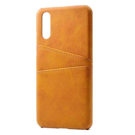 Samsung Galaxy A70 - Praktiskt Skal med Kortfack (Suteni) LightBrown Ljusbrun