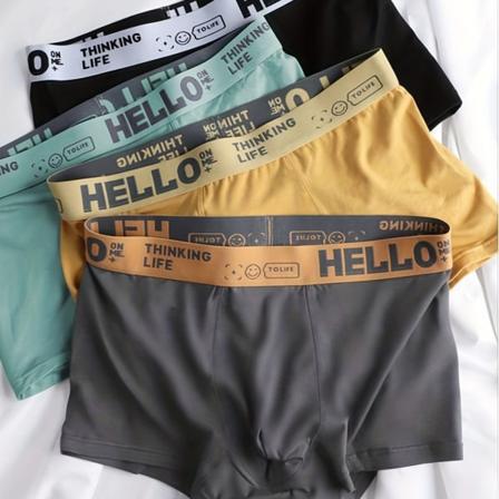 4st herr bomull Andas stretch boxer underkläder Mixed Colors S(46)