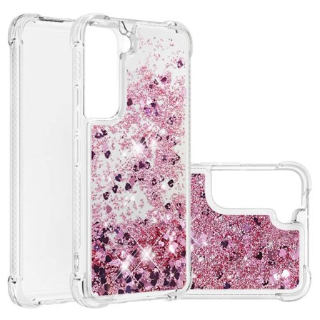 Glitter Bling TPU Cover Samsung Galaxy S22 Roséguld