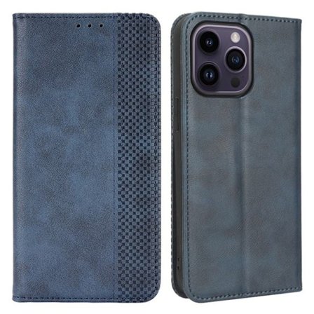 Bofink Vintage iPhone 15 Pro Nahkakotelo - Sininen