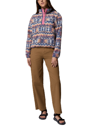 Columbia Sportswear Fleece Helvetia II Printed Cropped Half Snap Jackor Dam Vit S