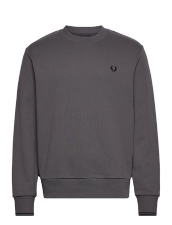 Crew Neck Sweatshirt Sweat-shirt Genser Brun Fred Perry*Betinget Tilbud