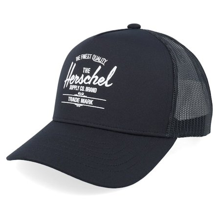 Herschel - Schwarz trucker Cap - Whaler Tall Mesh Cap Black A-Frame Trucker @ Hatstore