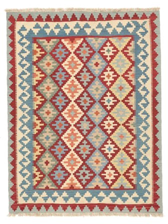 Kelim Ghashghai Teppich Orientalischer Dunkelrot/Beige ( Persien/Iran)