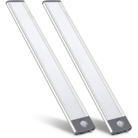 RY*LED-bevægelsessensorlampe, underskabsbelysning, trådløs USB-genopladelig natlampe til køkken, batteridrevet lampe, 54-LED garderobe, skab