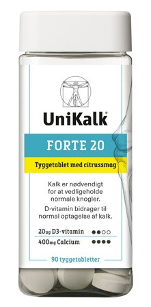 Unikalk Forte 20, Helse & Madvarer, Mineraler, Kalk