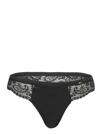 Lace Thong Stringtrosa Underkläder Svart Tommy Hilfiger