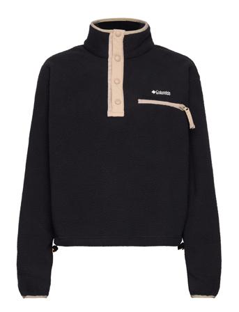 Helvetia Cropped Half Snap Sweat-shirts & Hoodies Fleeces & Midlayers Musta Columbia Sportswear