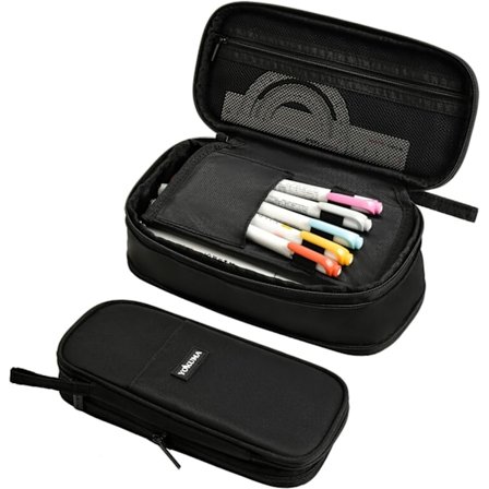 Penneveske Søt Pennal for Jenter Stor Kapasitet Penn Bag Box, Kawaii Estetisk College Skoleutstyr for Student Tenåringer Voksne P