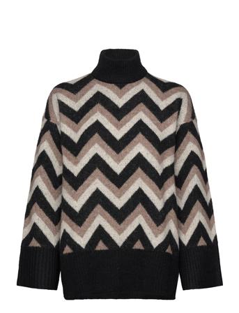 Vmkalina Ls Highneck Long Pullover Ga Black Vero Moda