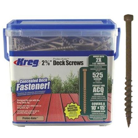 Kreg SDK-C262W-525 Skrue 67 mm 525-pakning, Innfesting