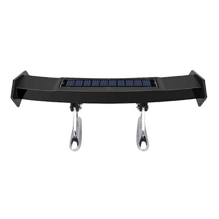 Mini Liten Solarbil LED Bakre Spoiler Vinge GT Stil Bil Varningslampa Blinkers 4 Lägen Dekoration