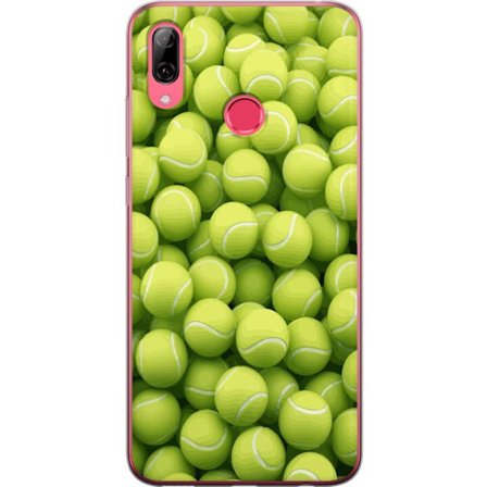 Kompatibel Mobilcover til Huawei Huawei Y7 (2019) Mønster af grønne tennisbolde i høj detalje, sporty motiv med gentagende tekstur og stærke farve