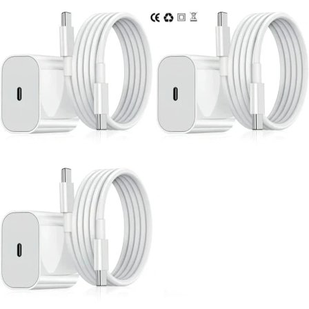 Samsung Laddare - Snabbladdare - Adapter + Datakabel 20W USB-C Vit 3-Pack Samsung (NT) 3-Pack