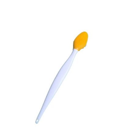 Sæt med 10 silikone næserensere med dobbeltsidet spids til fjernelse af hudorme og læberengøring, blød silikone, plastikhåndtag, multifarvet Yellow