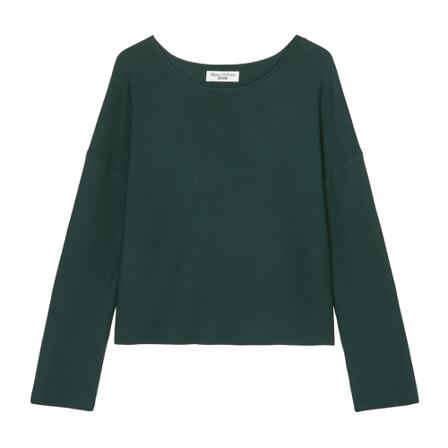 Marc O'Polo, Round neck fine knit jumper Zielony, Kobieta, Rozmiar: XS