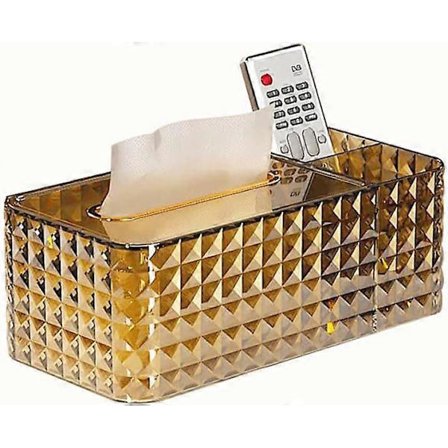 Tissue Box Cover, Multifunktionell Tissue Box Klar Återanvändbar Akryl Skrivbordsorganisatör Ansikts Tissue Box Hållare Hemmakontor Dekorativ