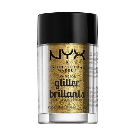 NYX PROFESSIONAL MAKEUP Face & Body Glitter Gold, Makeup, Øjne, Øjenskygge