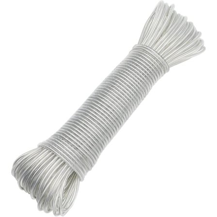 Klessnor med stålkjerne, egnet for utendørs bruk, kraftig, med maksimal belastning på 120 kg, rustfritt og vanntett, egnet for hage (3 mm - 20 m, 