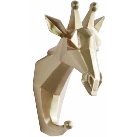 Væg krog selvklæbende dyr harpiks frakke krog, håndklæde krog væg dør krog håndklæde tøj opbevaring og opbevaring, gylden giraf