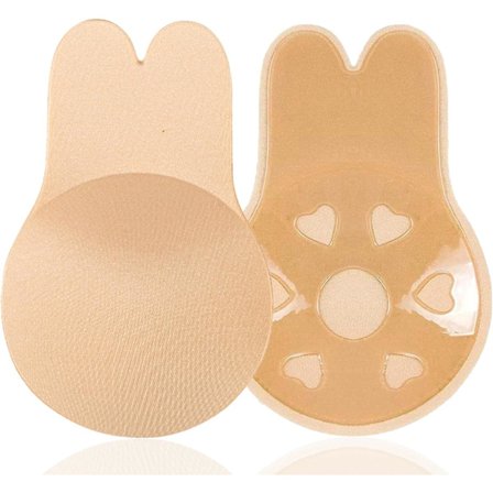 Liimautuva rintaliivit - Uudelleenkäytettävä olkaimeton push-up rintaliivit syvälle V:lle, selkämyksettömälle ja liiveille (l, monivärinen