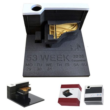 Time Piece Kalender 2026 Skrivebordskalender 3D Avrivningskalender Pa