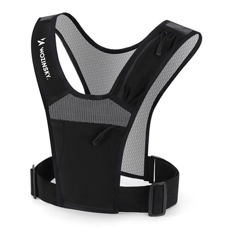 Juoksuliivi, jossa on heijastavat yksityiskohdat, säädettävä istuvuus ja säilytystaskut